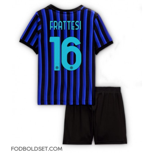 Inter Milan Davide Frattesi #16 Hjemme Trøje Børn 2025-26 Kortærmet (+ Korte bukser)